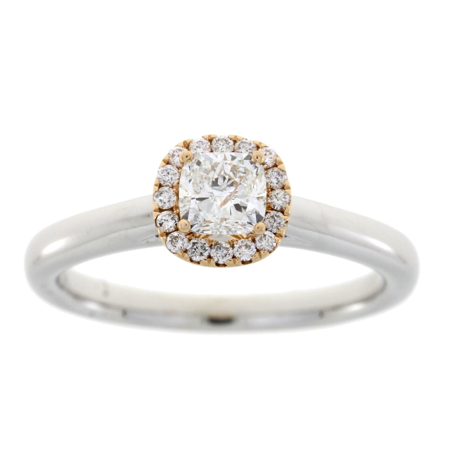 Genuine .62ct Diamond Diamond Eng Only 14KT 2 Tone Gold by Bids.com