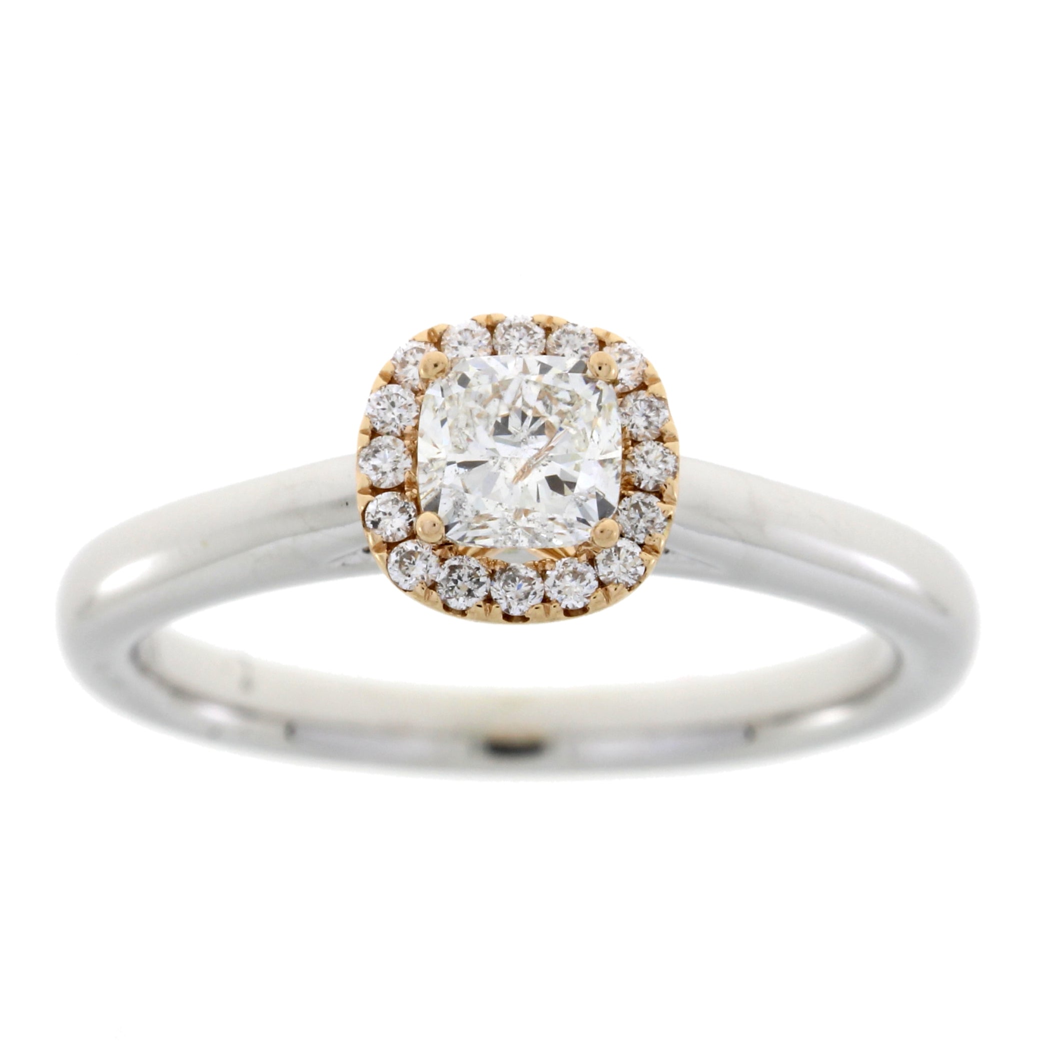 Genuine .62ct Diamond Diamond Eng Only 14KT 2 Tone Gold by Bids.com