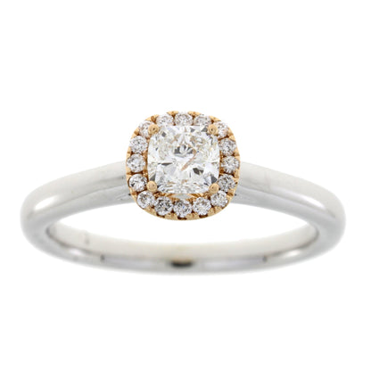 Genuine .62ct Diamond Diamond Eng Only 14KT 2 Tone Gold by Bids.com