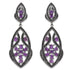 5.74 Carat Genuine Amethyst and Black Spinel .925 Sterling Silver Earrings by Bids.com