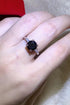 2 Carat Black Black Brilliant Round Cut Sparkala™ Platinum-Plated Ring - DestGlow