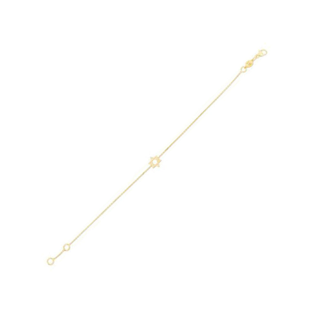 14k Yellow Gold Star of David Bracelet by Bids.com