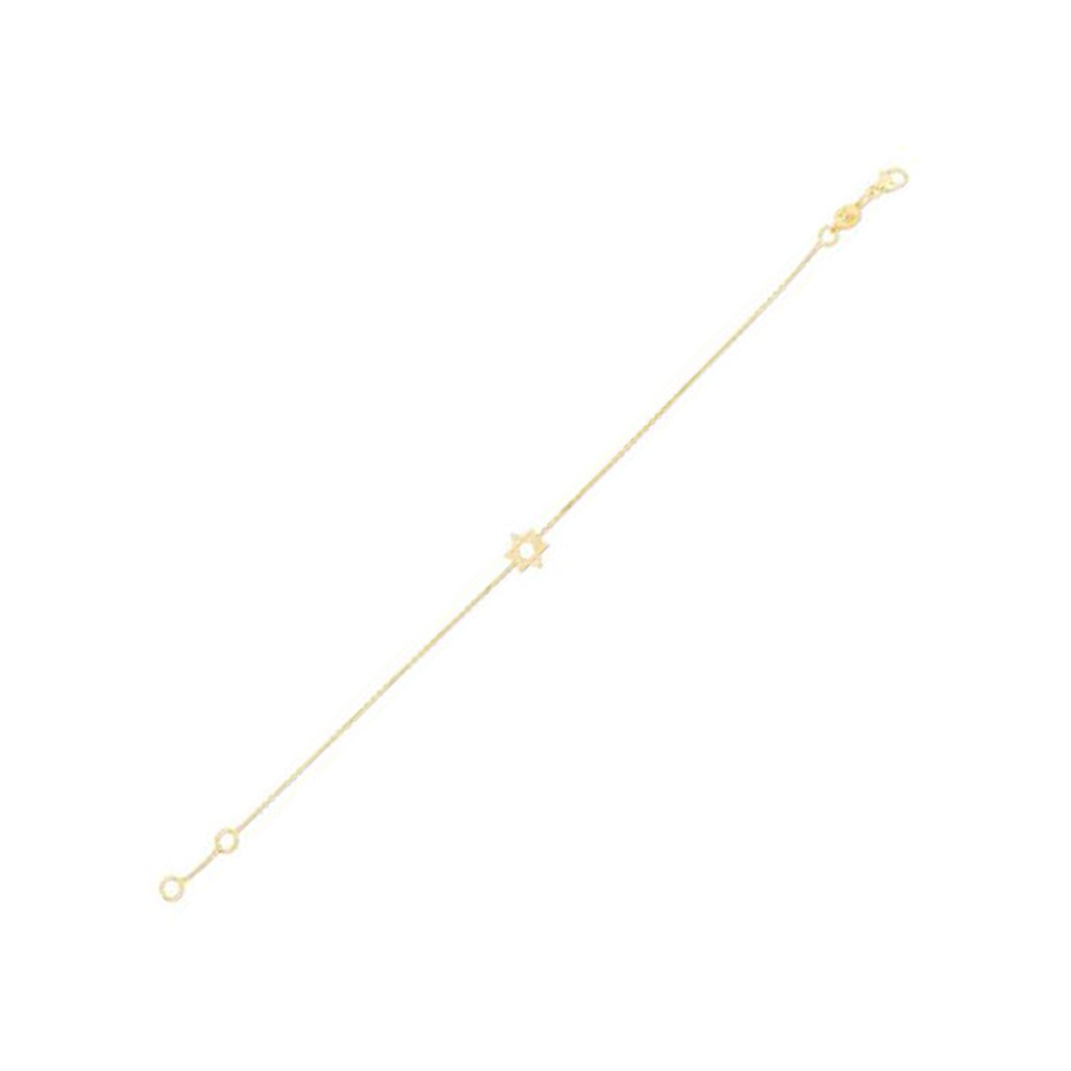 14k Yellow Gold Star of David Bracelet by Bids.com