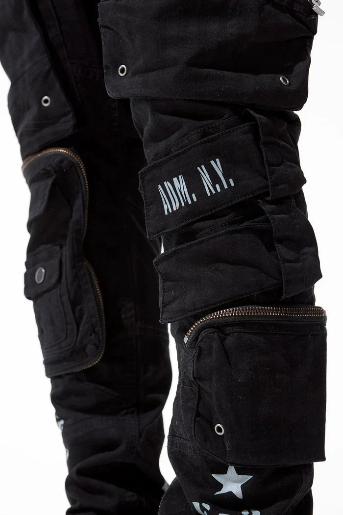 Jordan Craig Field Tech Slim Fit Cargo Pants - Black by Denim Exchange
