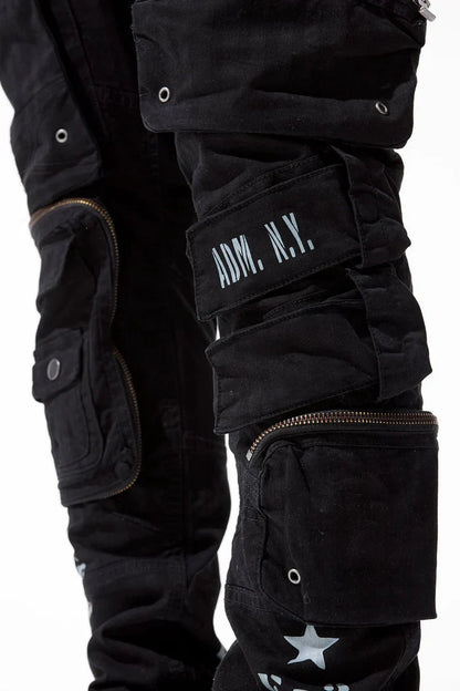 Jordan Craig Field Tech Slim Fit Cargo Pants - Black by Denim Exchange