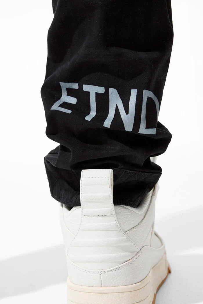 Jordan Craig Field Tech Slim Fit Cargo Pants - Black by Denim Exchange