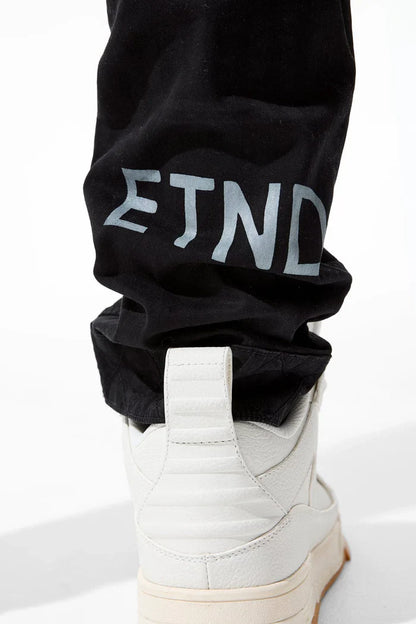 Jordan Craig Field Tech Slim Fit Cargo Pants - Black by Denim Exchange