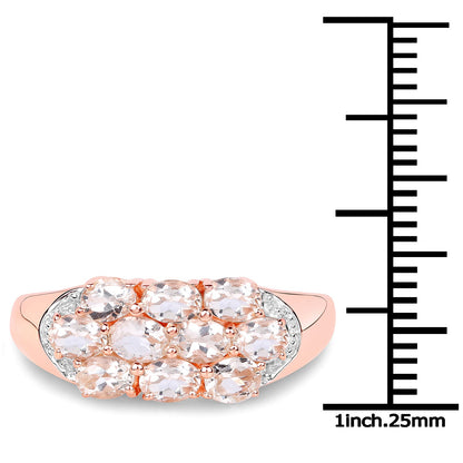 1.50 Carat Genuine Morganite .925 Sterling Silver Ring by Bids.com