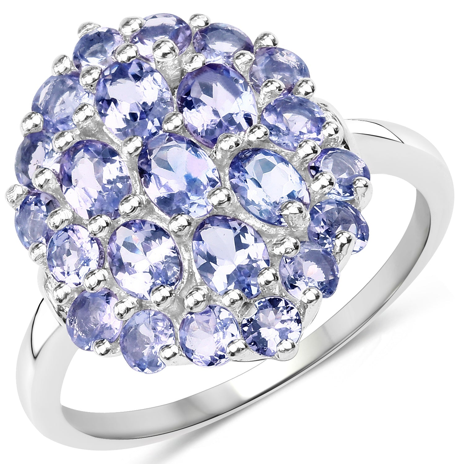 2.31 Carat Genuine Tanzanite .925 Sterling Silver Ring by Bids.com