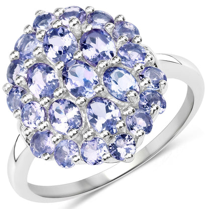 2.31 Carat Genuine Tanzanite .925 Sterling Silver Ring by Bids.com