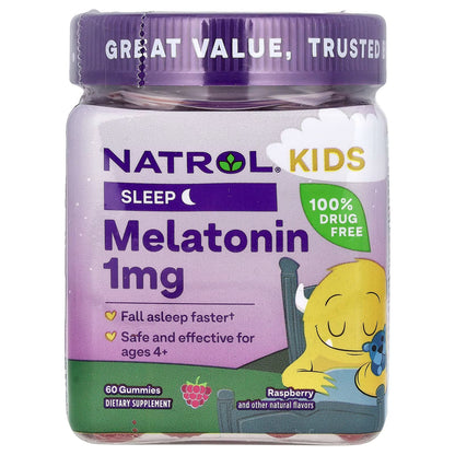 Natrol Kids Melatonin Gummies 1mg – Raspberry – 60 Count by Top Vita Shop