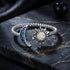 925 Sterling Silver Oxidized Silver Pavé Setting CZ Translucent Opal Ring by Bids.com