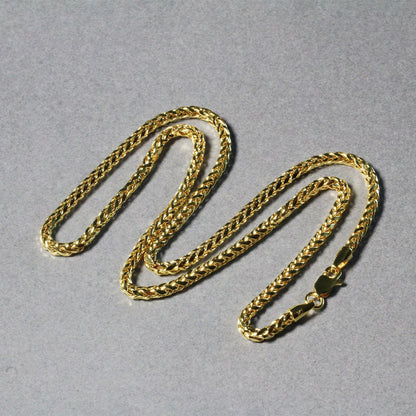 2.7mm 14k Yellow Gold Lite Diamond Cut Round Franco Chain by Bids.com