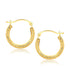10k Yellow Gold Fancy Hoop Earrings by Bids.com