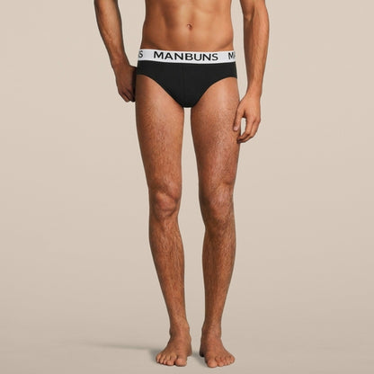 Men's Classic Black Brief Underwear - Comfortable Cotton Blend (Size XL)