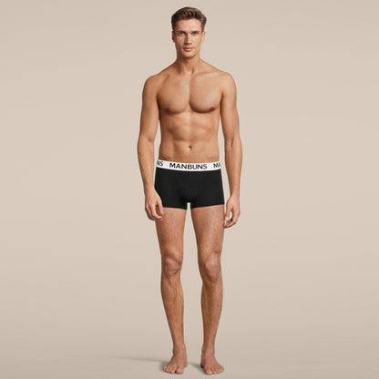 Men's Classic Black Boxer Trunk Underwear - Performance Microfiber (Size XL)