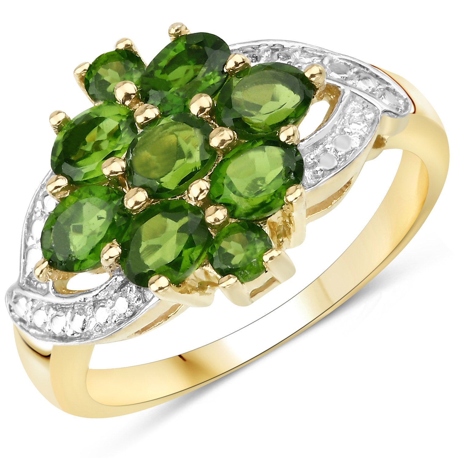 1.26 Carat Genuine Chrome Diopside .925 Sterling Silver Ring by Bids.com