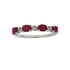 1.08ct Ruby Diamond Fashion band rings 14KT White Gold by Bids.com