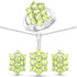 6.80 Carat Genuine Peridot .925 Sterling Silver 3 Piece Jewelry Set (Ring, Earrings, and Pendant w/ Chain) by Bids.com