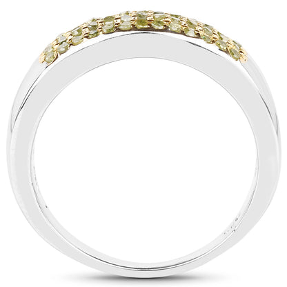 0.22 Carat Genuine Yellow Diamond .925 Sterling Silver Ring by Bids.com