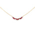 14K Yellow Gold Red Ruby and Diamond Trio Bar Line Necklace (I-J Color, SI2-I1 Clarity) - 18 inch by Bids.com