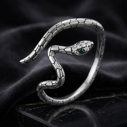 925 Sterling Silver Pavé Setting CZ Oxidized Silver Ring for Women by Bids.com