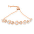 Rose Plated Sterling Silver Diamond Heart-Linked Bolo Bracelet (0.30 cttw, H-I Color, I2-I3 Clarity) by Bids.com
