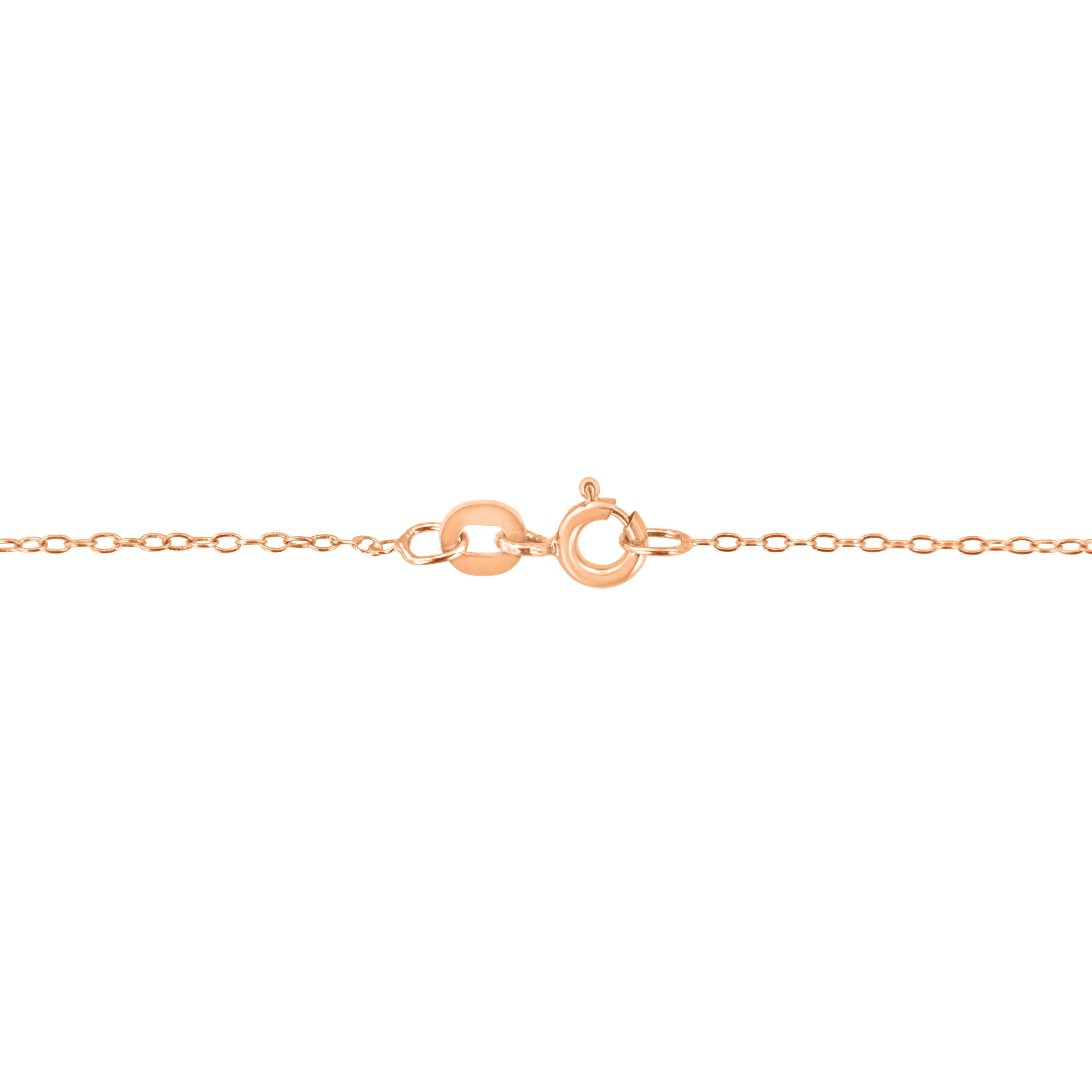 AGS Certified 10K Rose Gold 1/5 Cttw Bezel Set Round Diamond Solitaire 16-18" Adjustable Pendant Necklace (H-I Color, VS1-VS2 Clarity) by Bids.com