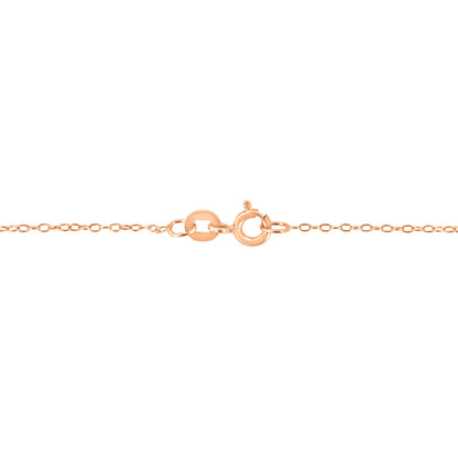 AGS Certified 10K Rose Gold 1/5 Cttw Bezel Set Round Diamond Solitaire 16-18" Adjustable Pendant Necklace (H-I Color, VS1-VS2 Clarity) by Bids.com