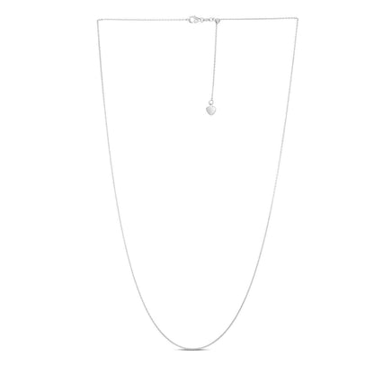 Adjustable Cable Chain in 14k White Gold (1.0mm) by Bids.com
