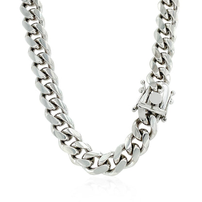 Sterling Silver Rhodium Plated Miami Cuban Chain 8.4mm by Bids.com