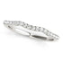 14k White Gold Wave Motif Diamond Wedding Band (1/5 cttw) by Bids.com