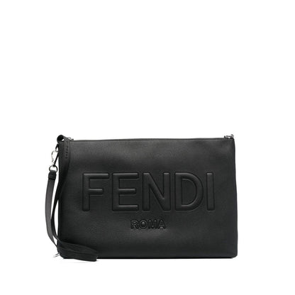 Fendi Black Clutch Bags Men by Luosophy
