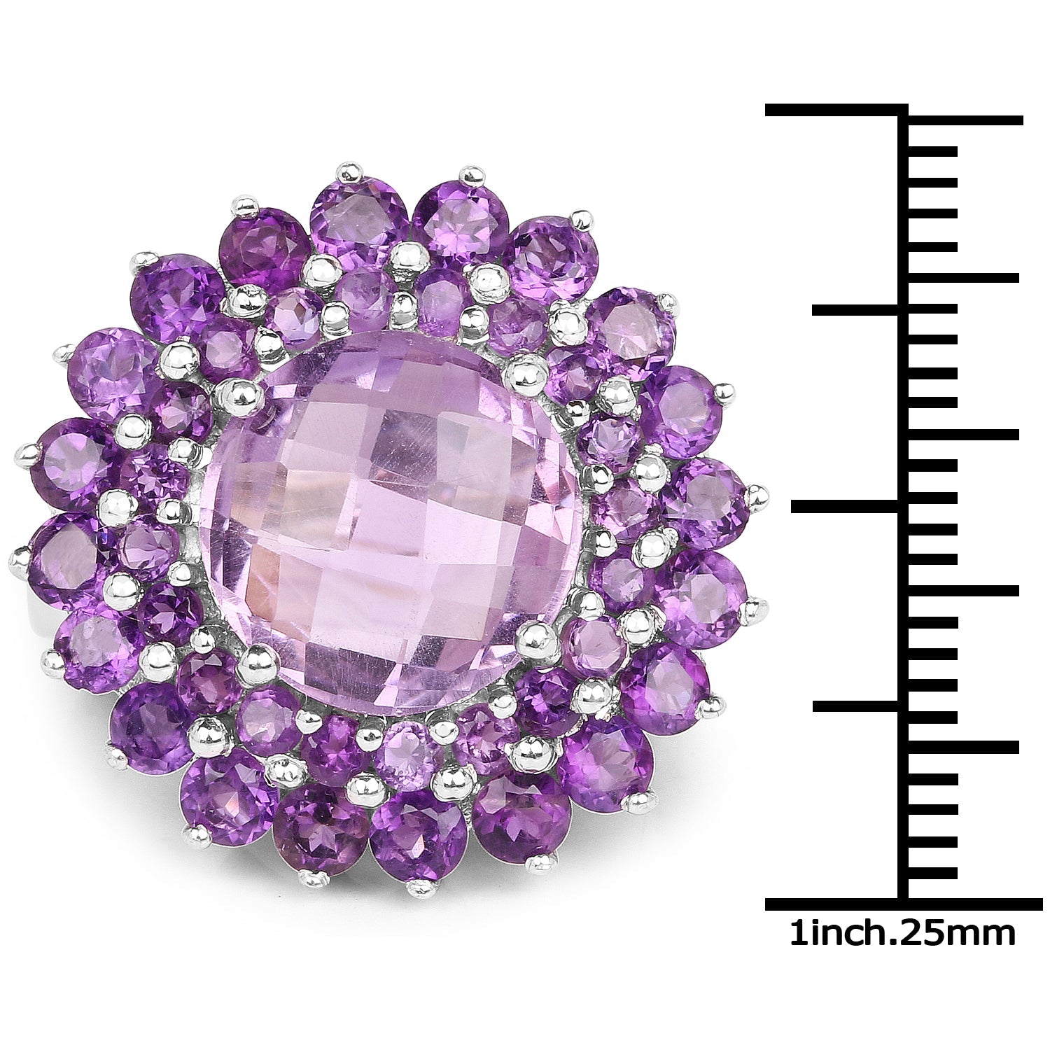 8.02 Carat Genuine Amethyst .925 Sterling Silver Ring by Bids.com