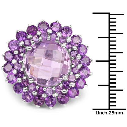 8.02 Carat Genuine Amethyst .925 Sterling Silver Ring by Bids.com