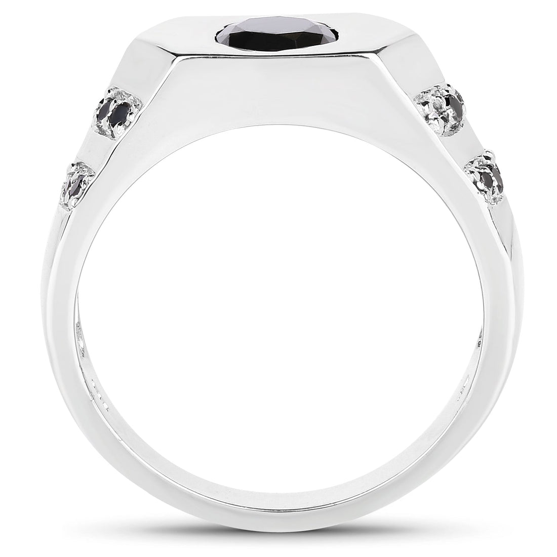 1.53 Carat Genuine Black Diamond .925 Sterling Silver Ring by Bids.com