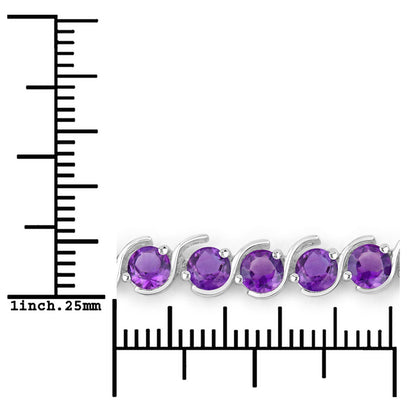 2.64 Carat Genuine Amethyst .925 Sterling Silver Bracelet by Bids.com
