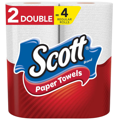 Scott Choose-A-Sheet 1-Ply Paper Towels, 2 Double Rolls/108 Sheets Per Roll, White  DestGlow