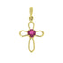 .18ct Ruby Cross Religious Pendant 10KT Yellow Gold by Bids.com
