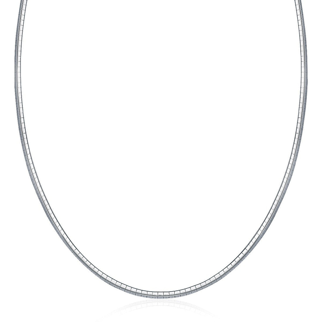 Sterling Silver Classic Omega Chain Necklace (3.0mm) by Bids.com