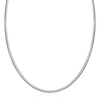 Sterling Silver Classic Omega Chain Necklace (3.0mm) by Bids.com