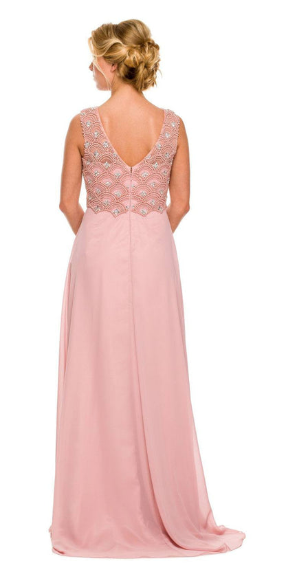CLEARANCE - Juliet 590 Floor Length Chiffon Formal Gown Cap Sleeve (Size 2XL) by DiscountDressShop
