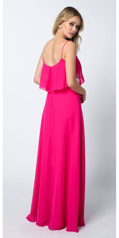 Juliet 591 Long Bridesmaid Dress Ruffled Bodice by DiscountDressShop