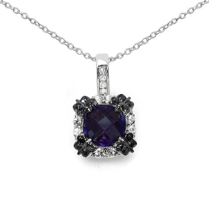 2.38 Carat Genuine Multi Stone .925 Sterling Silver Pendant by Bids.com
