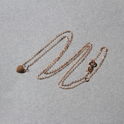 14k Rose Gold Polished Mini Heart Necklace by Bids.com