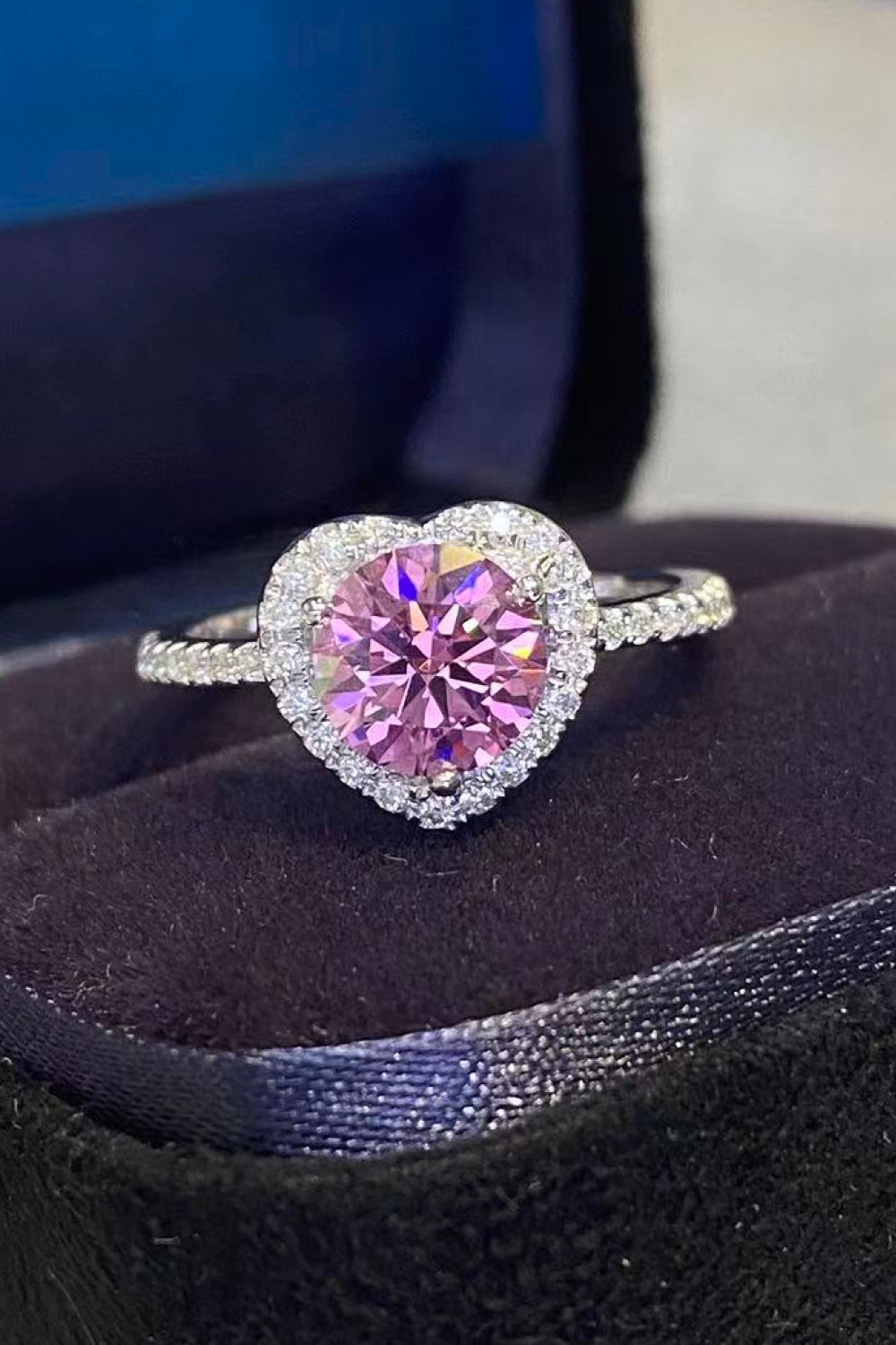 Lifelong Journey 1 Carat Pink Sparkala™ Heart Ring by Sparkala