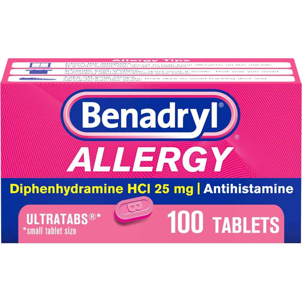 Benadryl Ultratabs Antihistamine Cold &amp; Allergy Relief Tablets