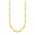 14k Yellow Gold Twisted and Polished Link Necklace by Bids.com