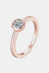 Sparkala™ Pure Sterling Silver Solitaire Ring (18k Rose Gold over Pure Sterling Silver) by Sparkala
