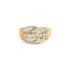 14K Yellow Gold 1.00 Cttw Diamond Cocktall Cluster 5 Stone Ring (H-I Color, SI1-I1 Clarity) - Ring Size 7 by Bids.com